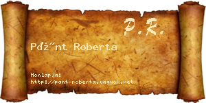 Pánt Roberta névjegykártya